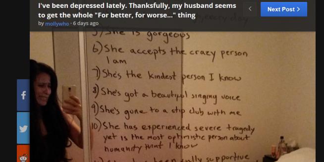 Wife Battling Depression Comes Home to Epic Note