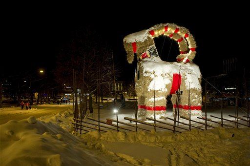 Sweden's 'Yule Goat' Again Meets Grisly Fate