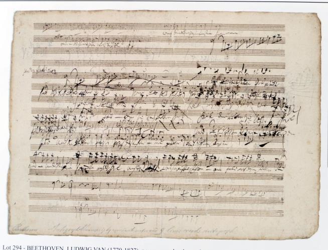 Beethoven Sleuths: Old Sheet Shows How He Worked