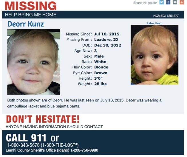 Parents of Missing Toddler 'Know Where He Is': Sheriff