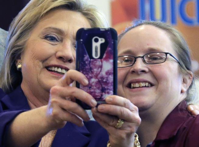 Clinton Says Get Your Selfies While You Can