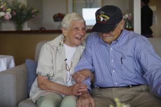 WWII Sweethearts Share a Squeeze—70 Years Later