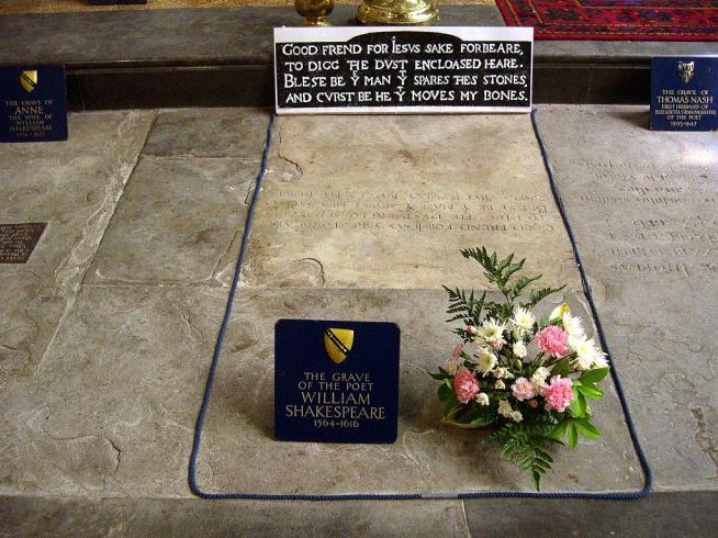 Filmmakers Ignore Curse, Scan Grave of Shakespeare