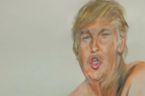 $1.4M Painting of Nude Trump Triggers Death Threats