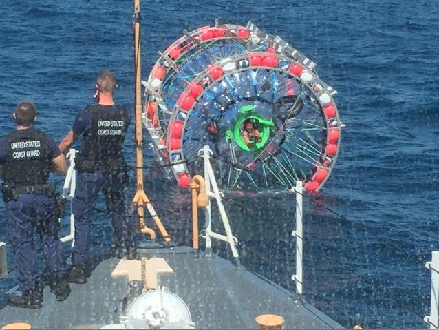 Coast Guard to 'Bubble Man' Running on Ocean: Um, No