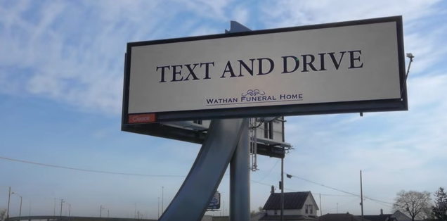 'Morbid' Funeral Home Ad Wants Motorists to 'Text and Drive'