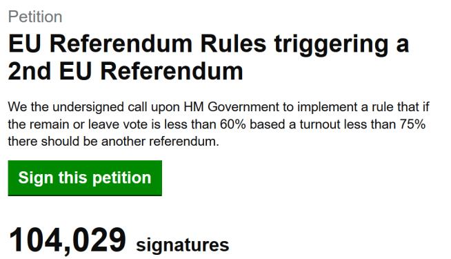 Online Petition for 2nd Brexit Vote Can't Handle the Traffic