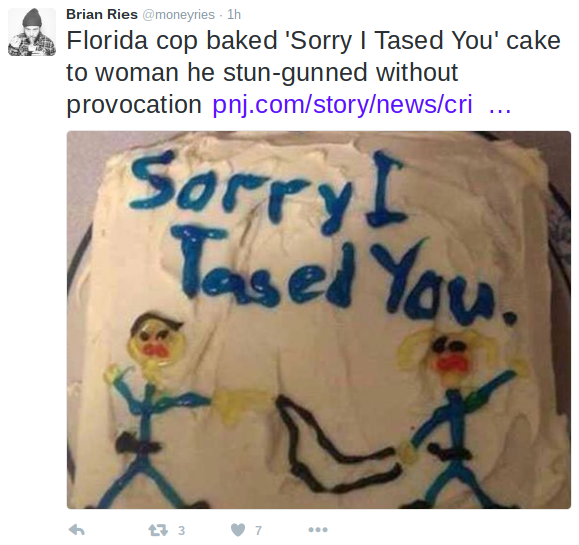 Lawsuit: Deputy Sent 'Sorry I Tased You' Cake to Woman