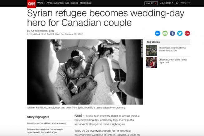 In Simple Act, New Syrian Refugee Saves Bride's Big Day