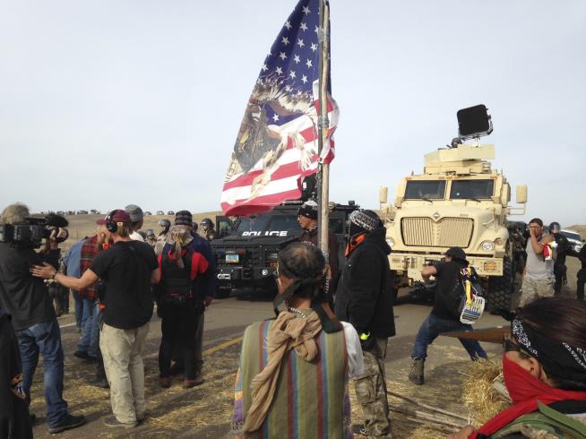 Police Fire Pepper Spray, Bean Bags at Pipeline Protesters