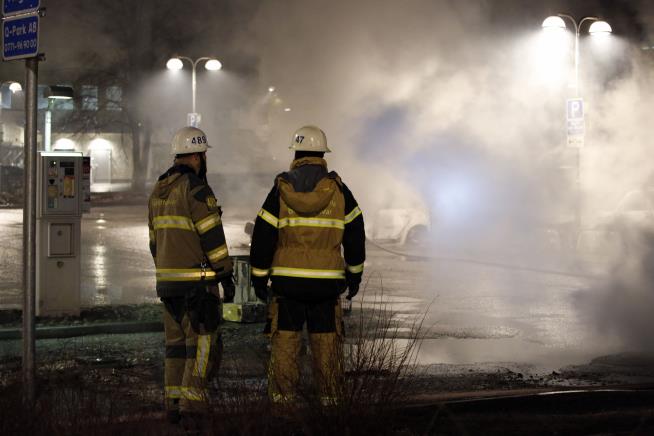 Officer Fires on Rioters Outside Swedish Capital