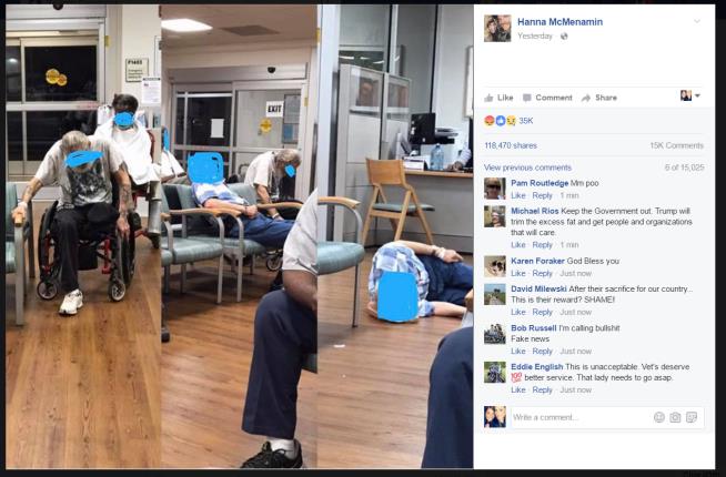 Shocking Facebook Post Shows VA Patients Treated Poorly