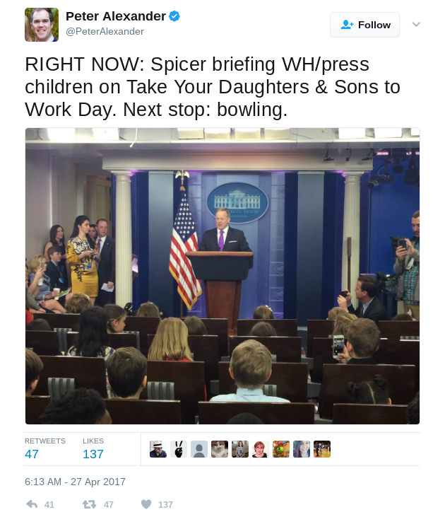 At Press Briefing, Spicer Faces Down a Bunch of Children