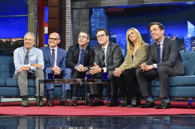 Jon Stewart Backs Colbert's 'Potty Mouth'