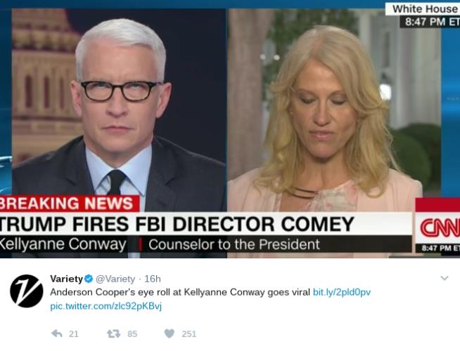 Conway Accuses Cooper of Sexism Over Viral Eye Roll