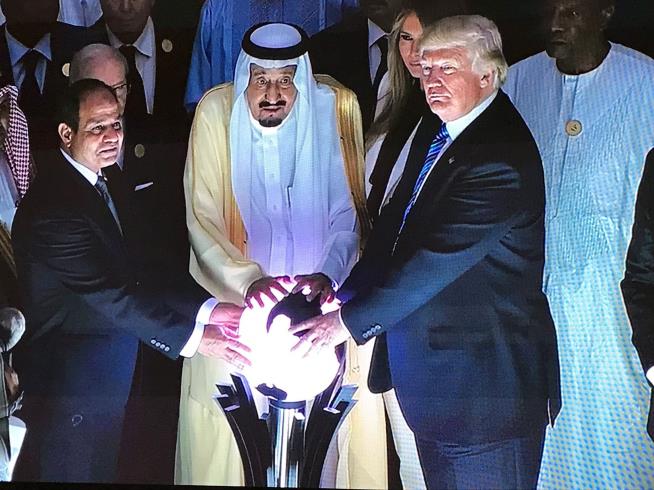 Trump's Orb Photo Is Instant Meme