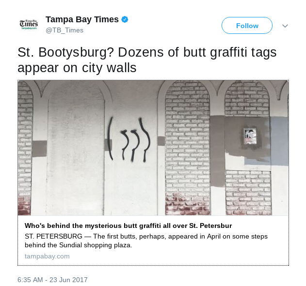 Florida City Under Siege by 'Butt Graffiti'