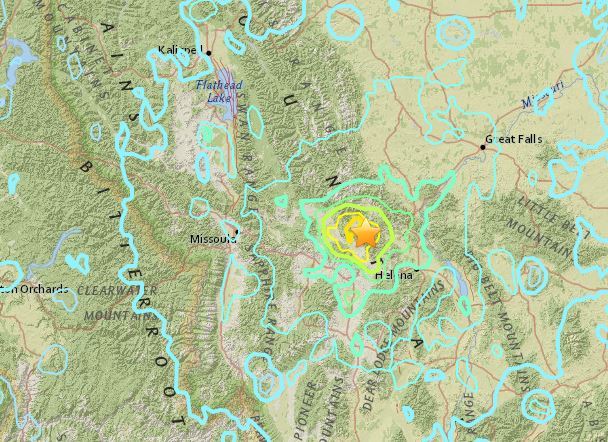 Strong Quake Shakes Montana