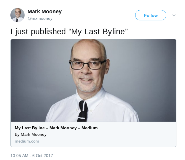 Journalist Publishes Own Obituary for One Last Byline