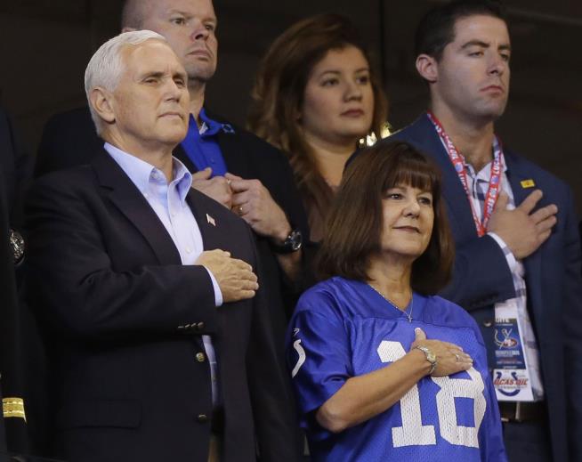 Pence's NFL-Game Exit Decried as 'Stunt'