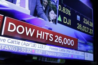 Dow Has 1st Close Above 26K Points