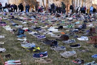 7K Children's Shoes Form Haunting Memorial to Victims of Gun Violence