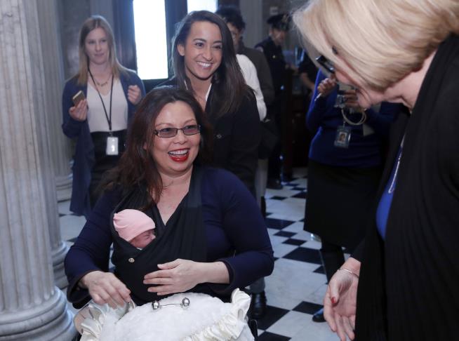 Duckworth's Baby Joins Her for Historic Vote