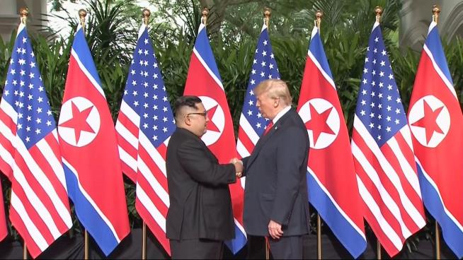 Face to Face: Kim, Trump Shake Hands