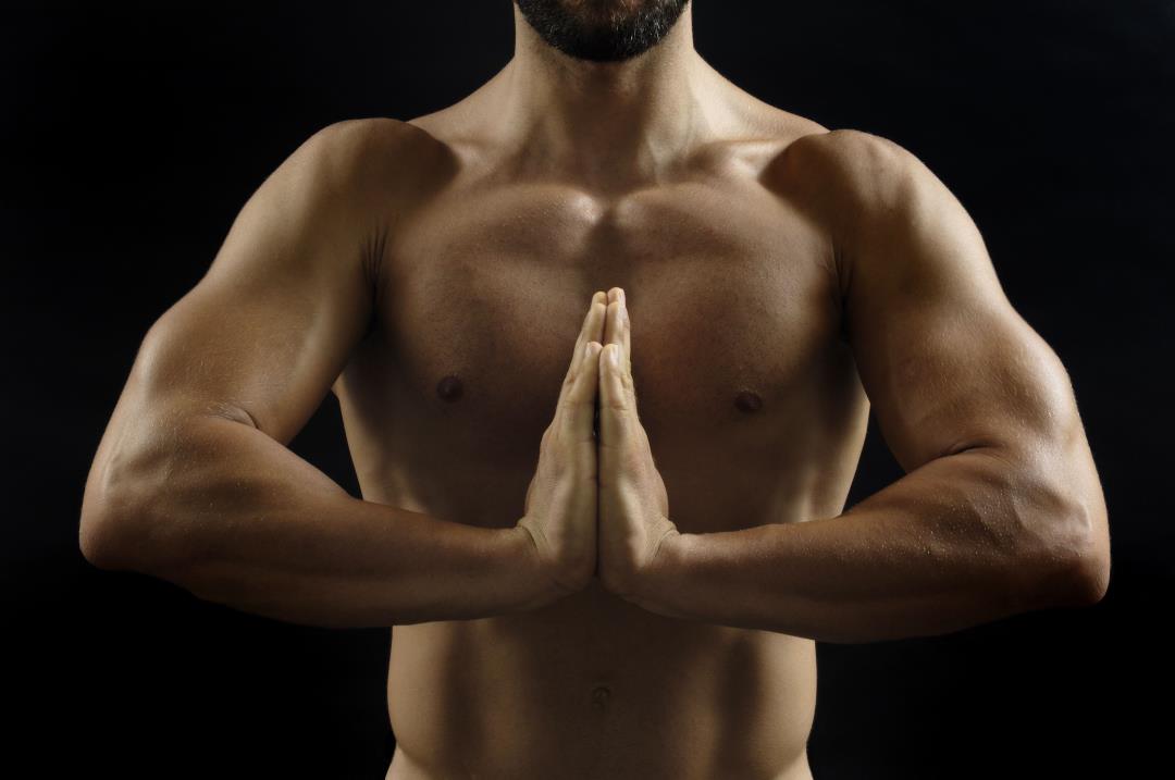Naked yoga male Gay Erection