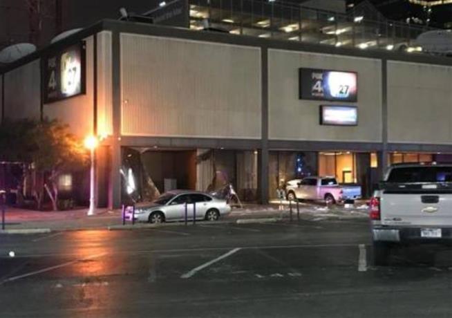 Man Crashes Into Dallas TV Station, Rants About 'Treason'