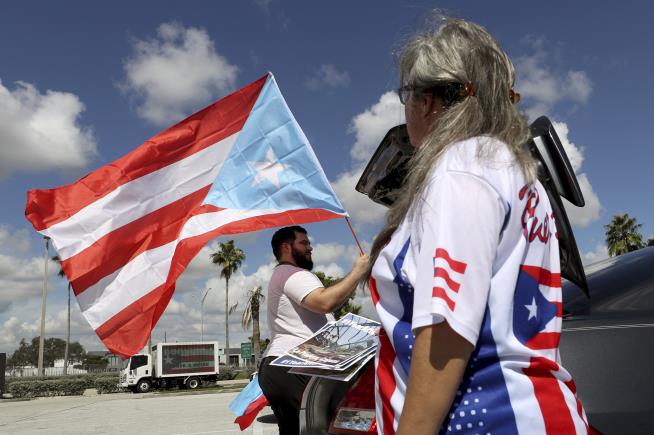 Hurricane Maria Protesters Make Pilgrimage to Mar-a-Lago