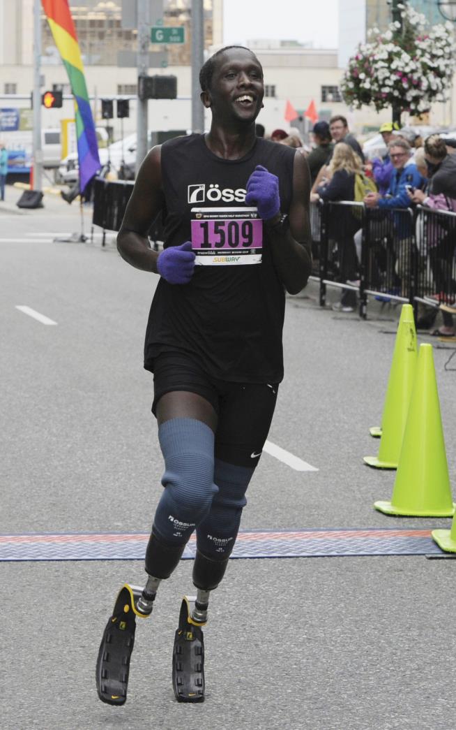 2011: Lost His Feet to Frostbite. 2018: Finishes a Marathon