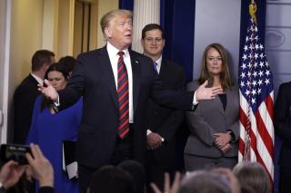 Trump Appears at Surprise White House Briefing