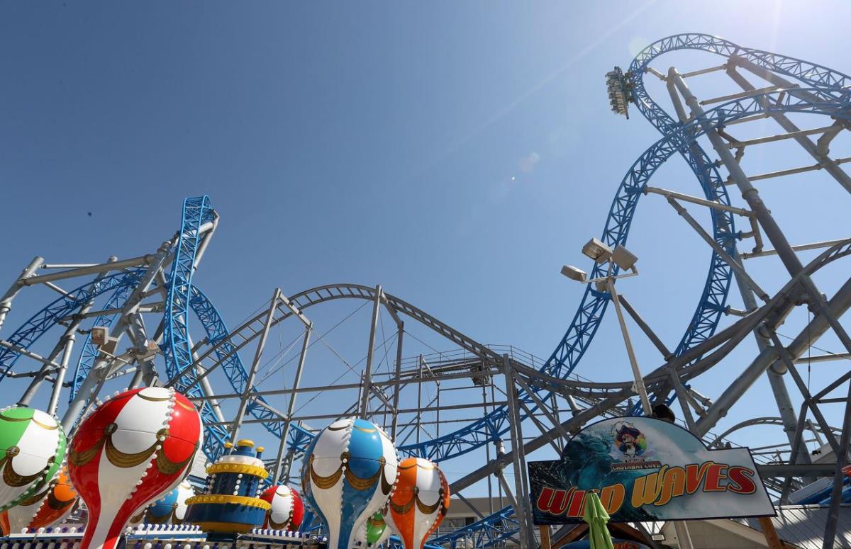 Test Dummies Fly From Castaway Cove s GaleForce Roller Coaster