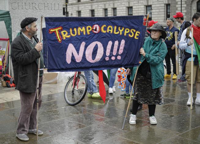 Trump: British Protests Were 'Flops'