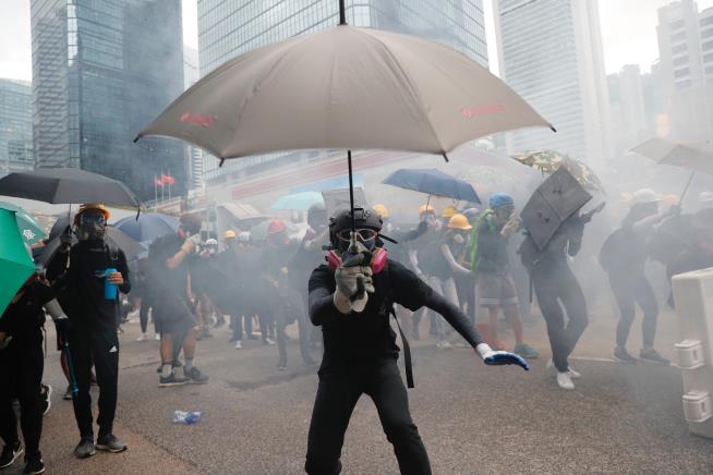 Gasoline Bombs, Fires Mark Hong Kong Protest