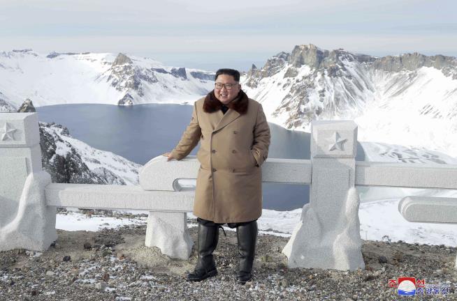 Kim Takes Symbolic Horse Ride Up Sacred Peak