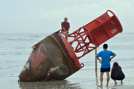 Giant Lost Buoy Beached in Florida