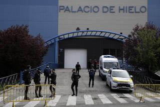 Ice Rink in Madrid Turned Into a Morgue
