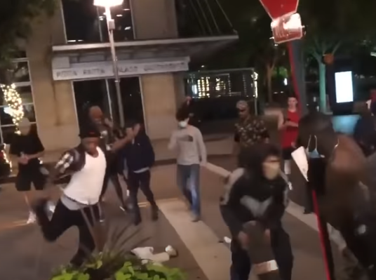 Guy Attacks 'Looters' With a Sword. It Ends Badly