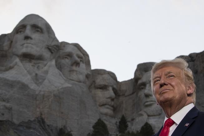 At Mount Rushmore, Trump Blasts a 'Merciless Campaign'