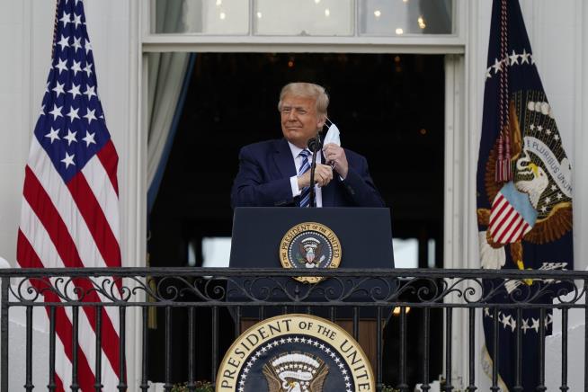Trump Emerges at White House Event