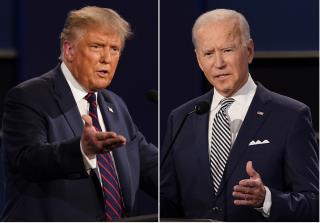 At Rally, Trump Mulls a Possible Loss to Biden