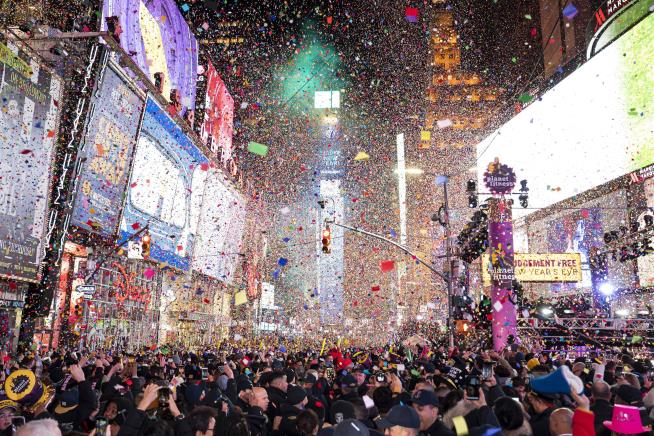 Times Square Ball Drop Is Happening, Minus Crowds