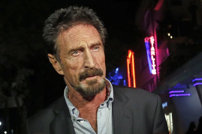 Report: McAfee Tried to Kill Himself in February