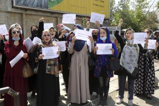 Female Protesters Gather in Kabul