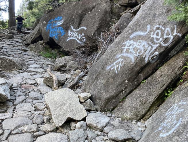 Yosemite Seeks Public's Help After Graffiti Vandals Hit Trail