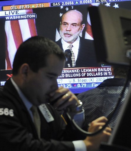 Stocks Sink as Bernanke Hints at Rate Cut