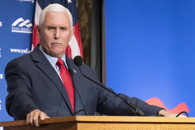 Pence Is Asked Whether He'd Vote for Trump