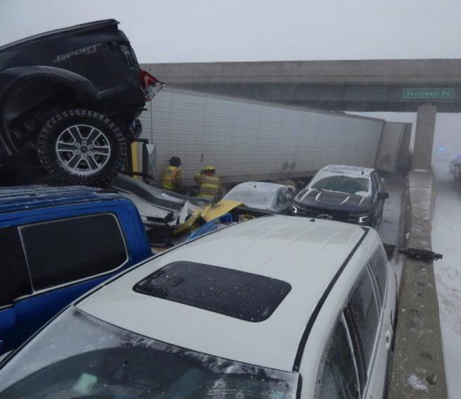 4 Dead in 50-Vehicle Pileup During Winter Storm